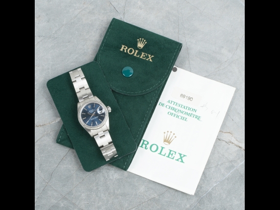 Rolex Date Lady 26 Blu Oyster Blue Jeans Dial - Rolex Guarantee  Watch  69190